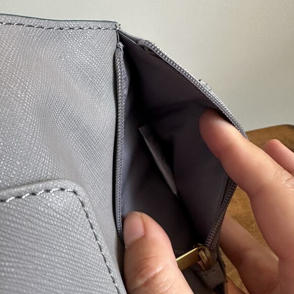 NEW FOSSIL PASSPORT WALLET Travel Keeper Leather Zip Pouch Teal Blue AUTHENTIC - Picture 9 of 11